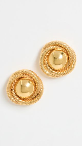 Naomi Textured Circle Earrings