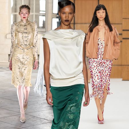 A collage featuring the best trends from London Fashion Week spring/summer 2027.