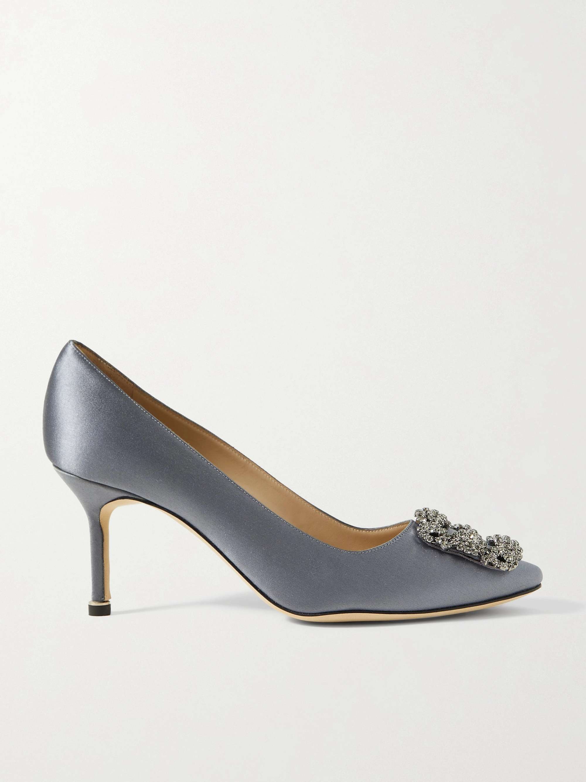 Hangisi 70 Crystal-Embellished Satin Pumps