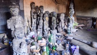 Voodoo statues used for voodoo ceremonies in Abomey, Benin