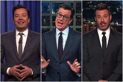 Late night hosts joke about Trump and his many many lies