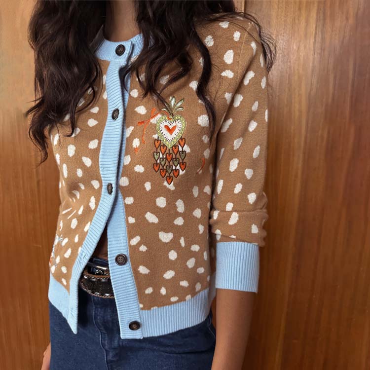 Deer Print Hollie Cardigan - Xs