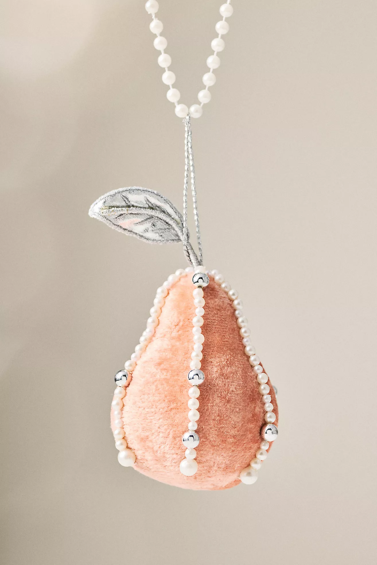 Pearled Fruit Ornament