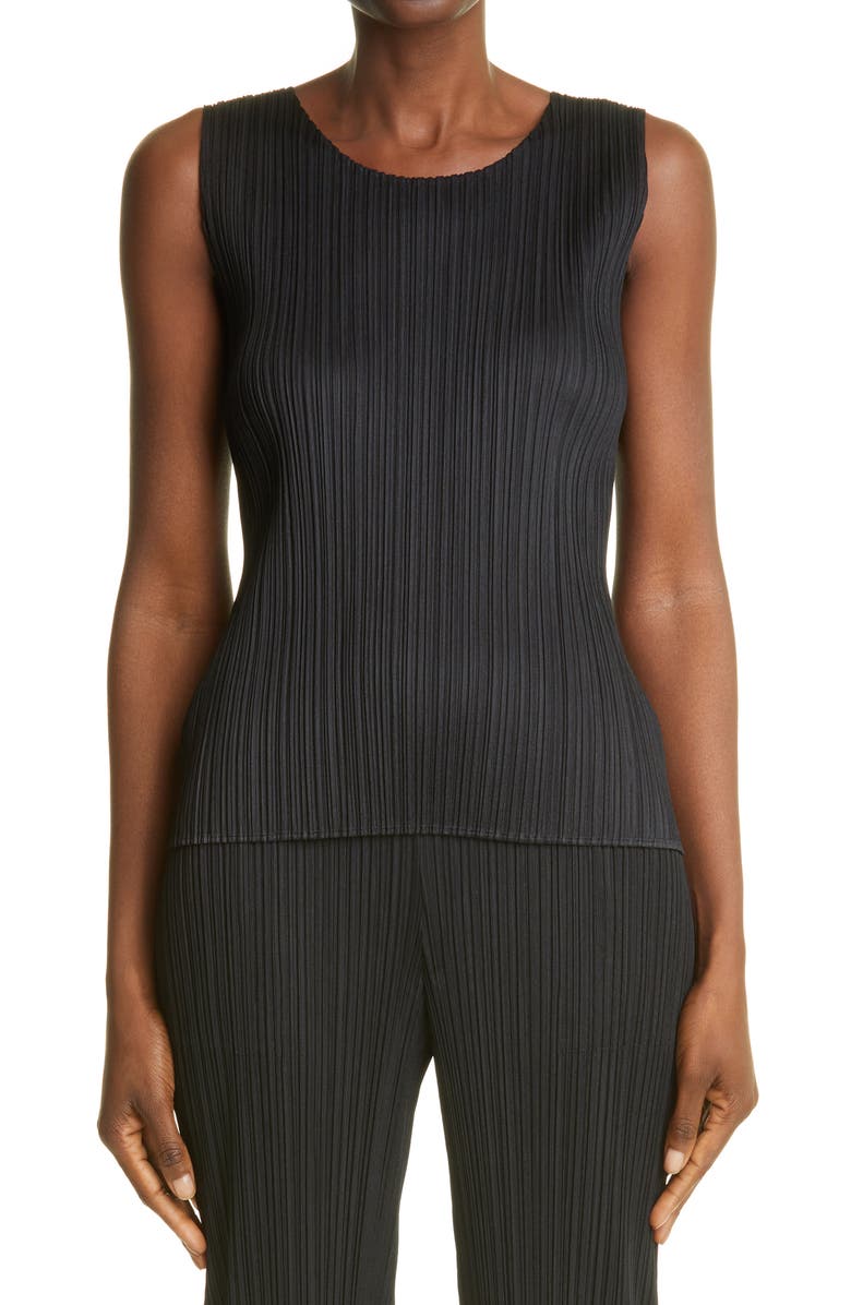 Basics Pleated Sleeveless Top