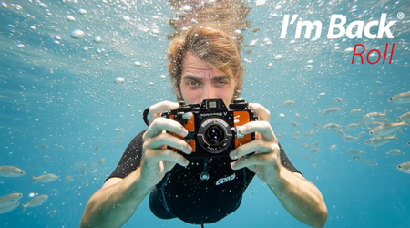 A man underwater with a product from the I'm Back project