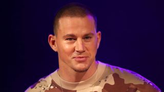 Channing Tatum speaks during a media call in Melbourne, Australia