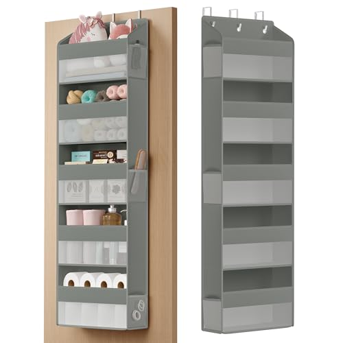 Songmics Over-The-Door Organiser, 5-Compartment Foldable Hanging Shelf