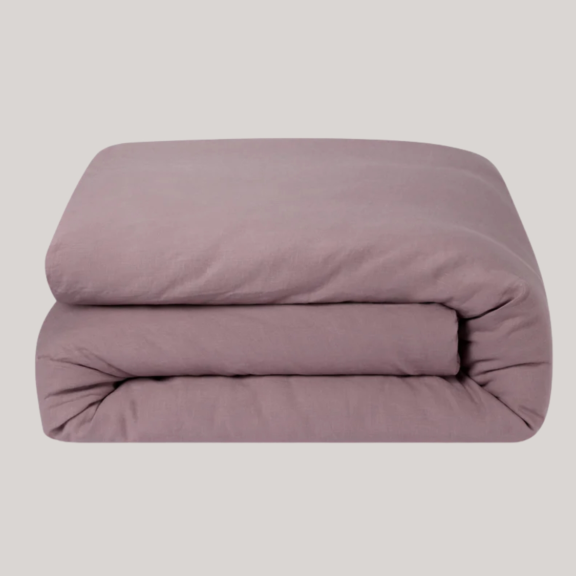 Piglet in Bed, Linen Bedding in Elderberry