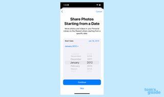 iOS 16 icloud shared photo library setting the time