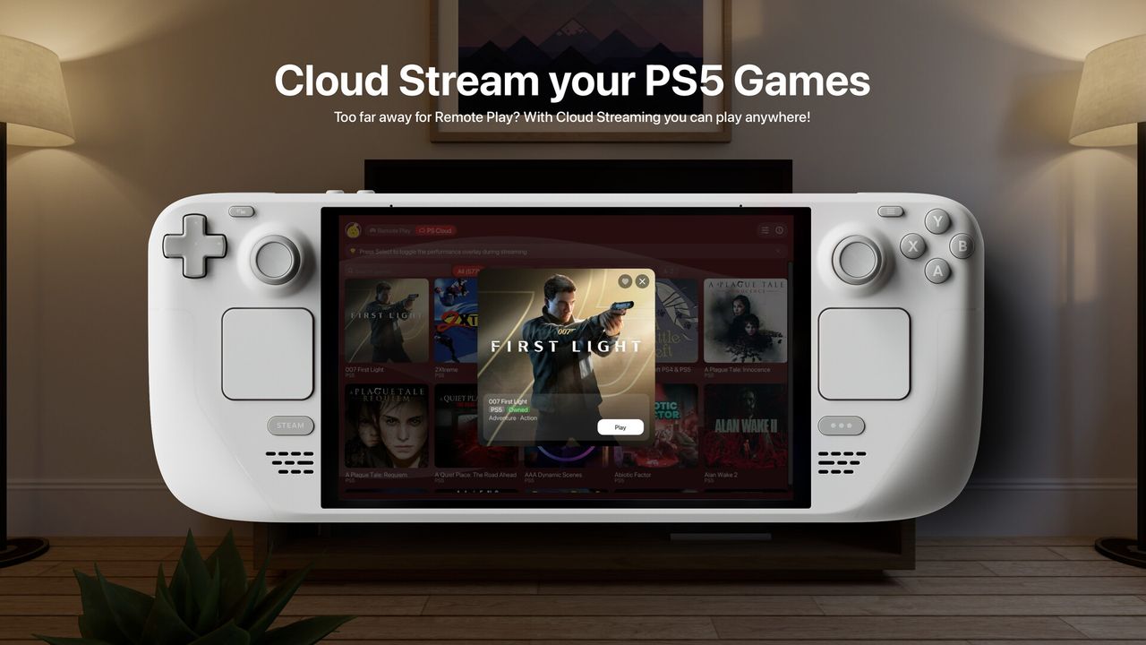 Asobi Remote Play app lets gamers stream PS4 and PS5 games on the Steam Deck, even without a console — dev breaks PlayStation Plus Premium cloud gaming support free of the PlayStation Portal
