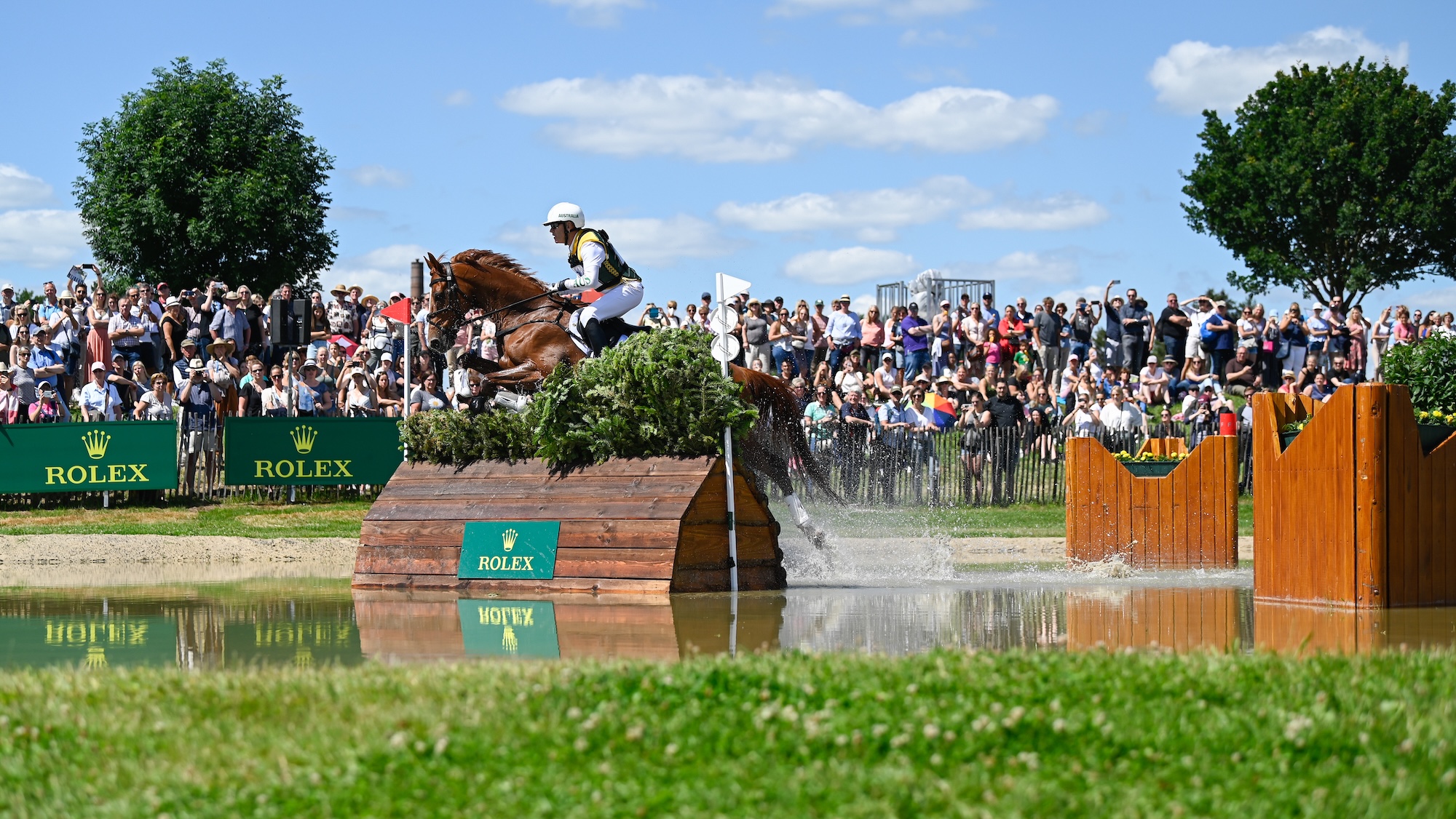 Andrew Hoy and Vassily De Lassos during CCIO 4 Sap-Cup in Aachen on July 2, 2022. They have been selected for the Australian team for the Aachen 2026 World Championships.
