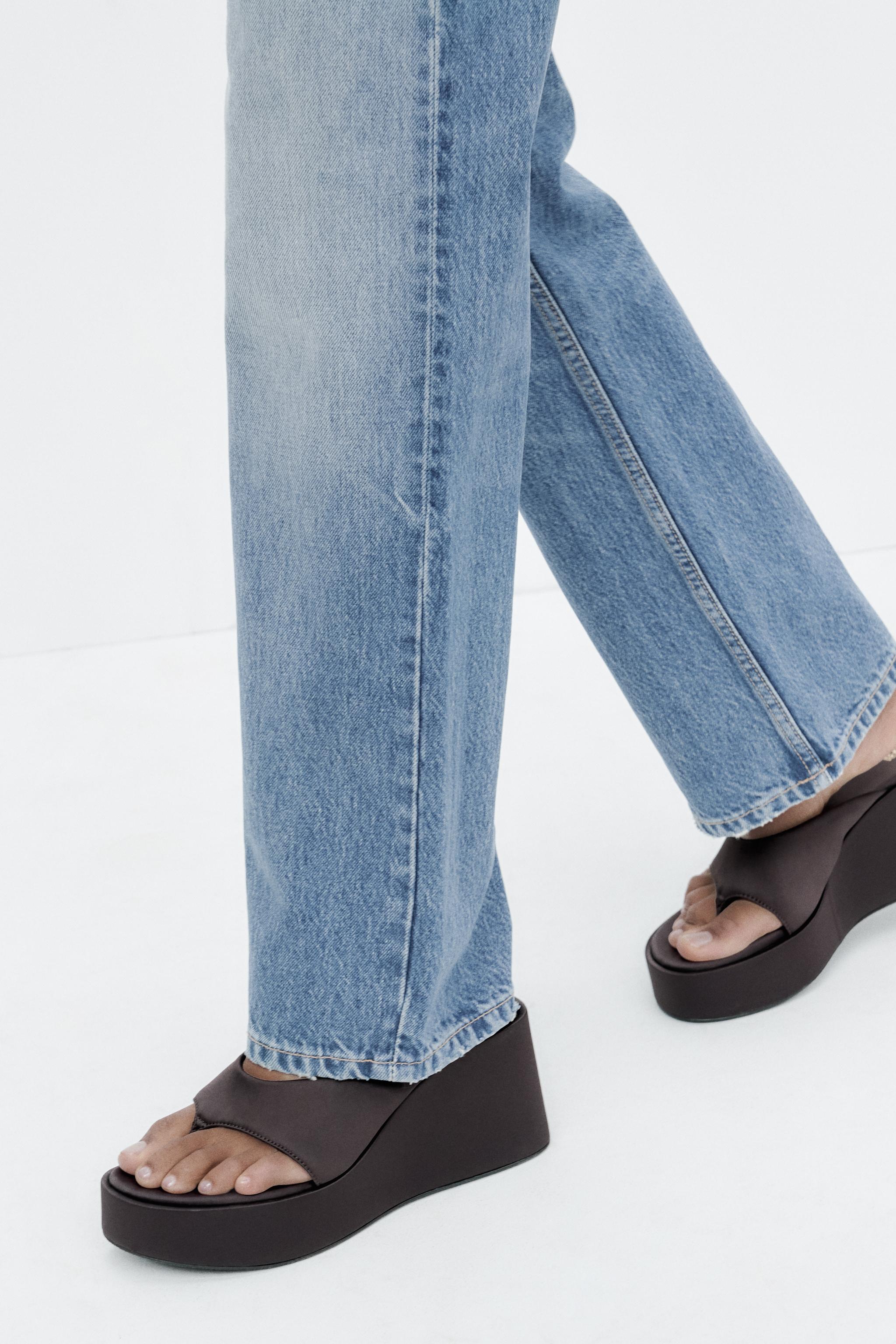 Satin-Effect Platform Sandals