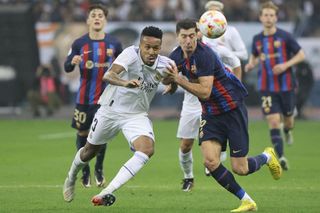 Real Madrid vs Barcelona during the Spanish Super Cup