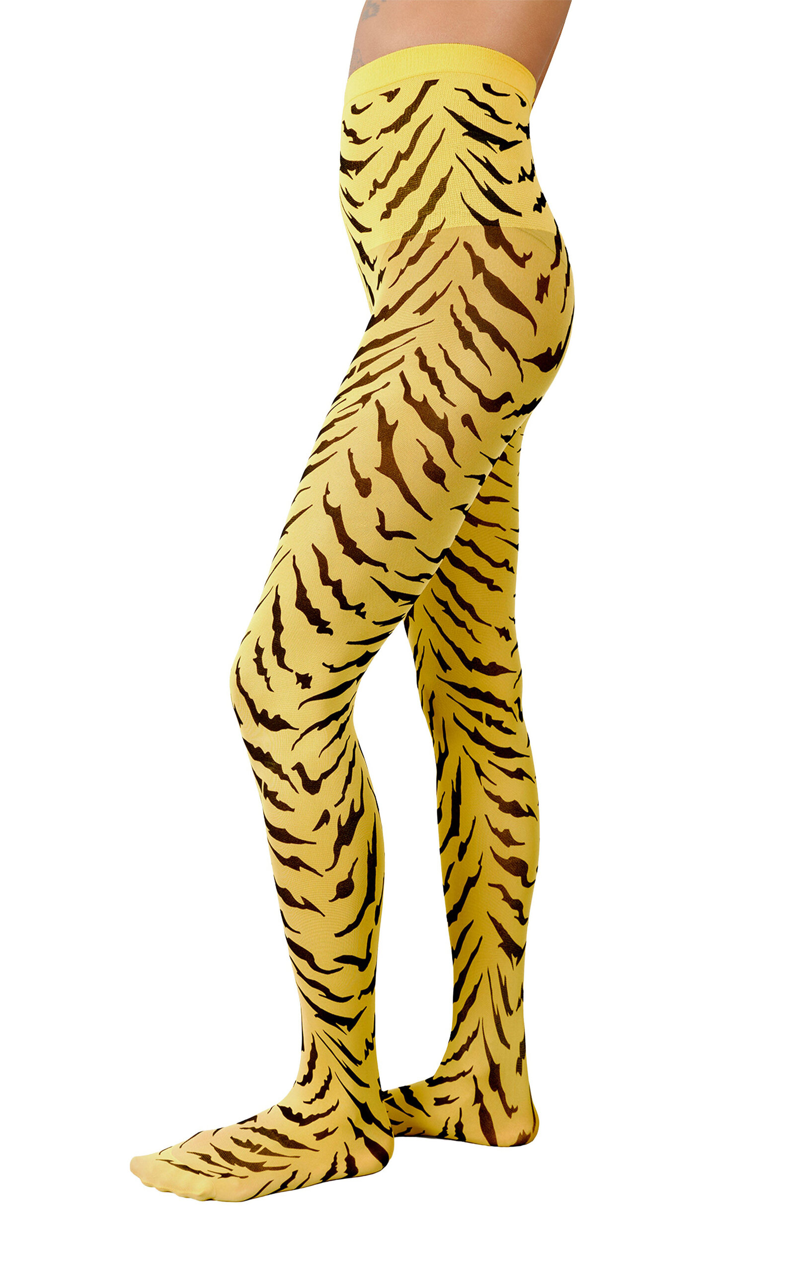 X Leandra Medine Cohen Roxana Tiger Tights