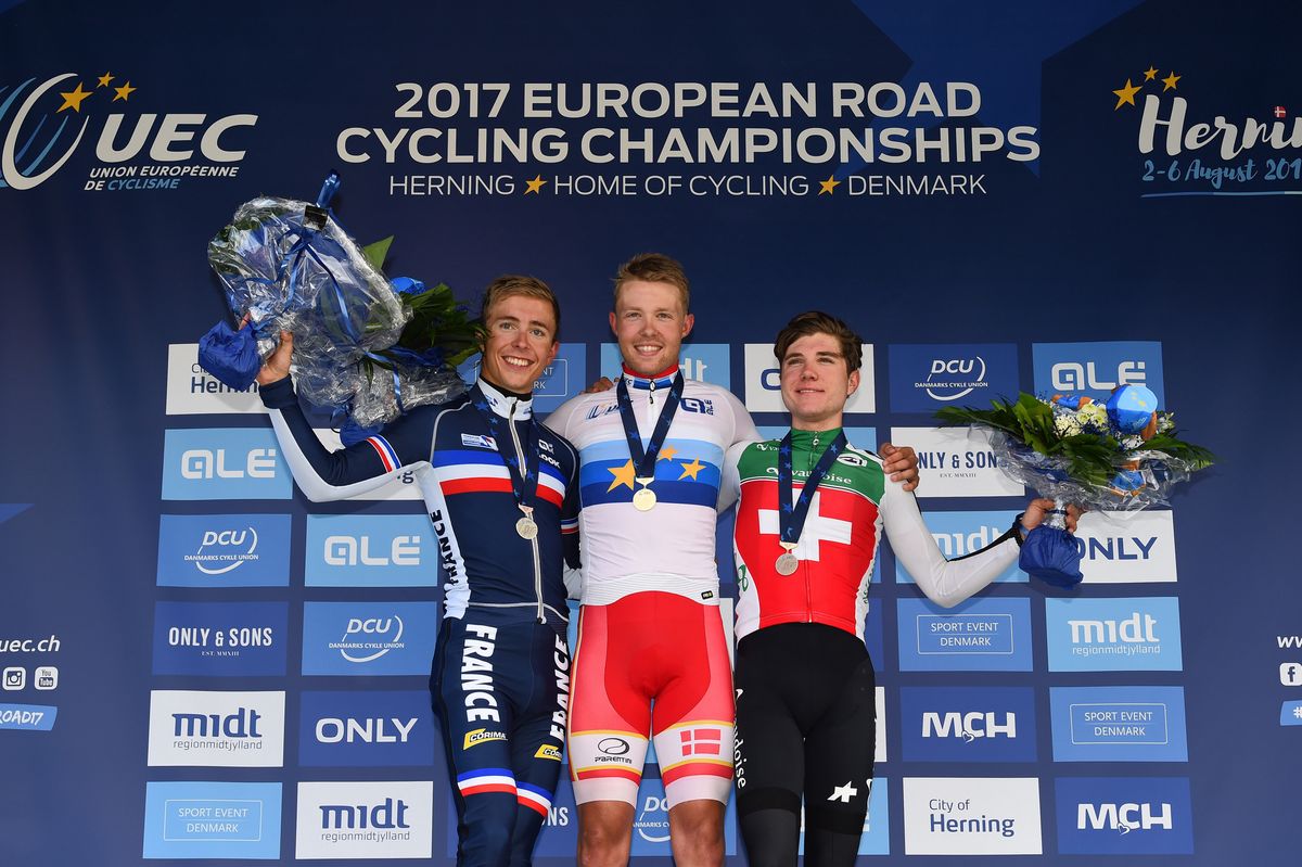 The U23 men's podium