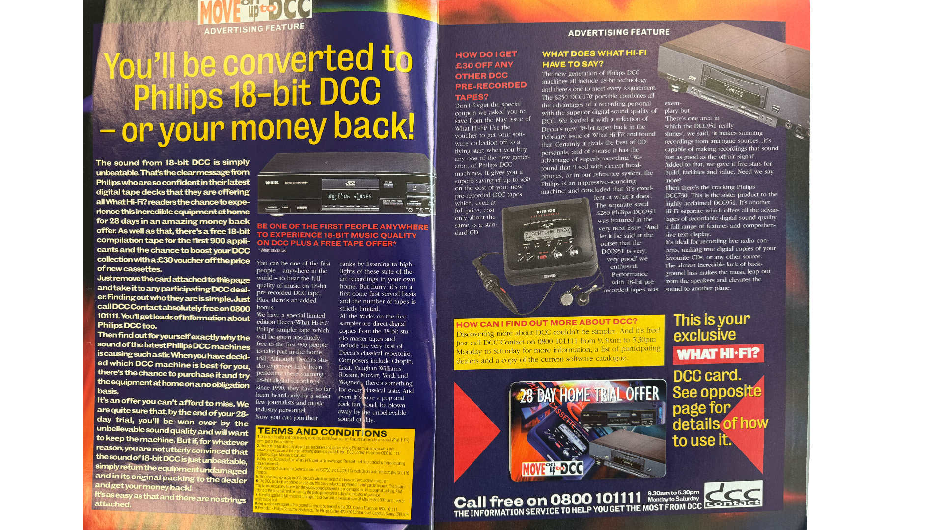 What Hi-Fi? June 1995 Philips DCC offer spread