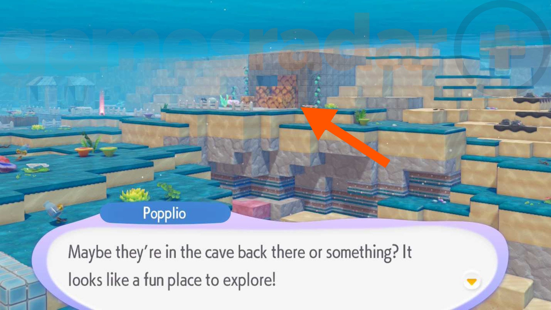 The cave entrance where you can find the Starmie Doll in Pokopia.