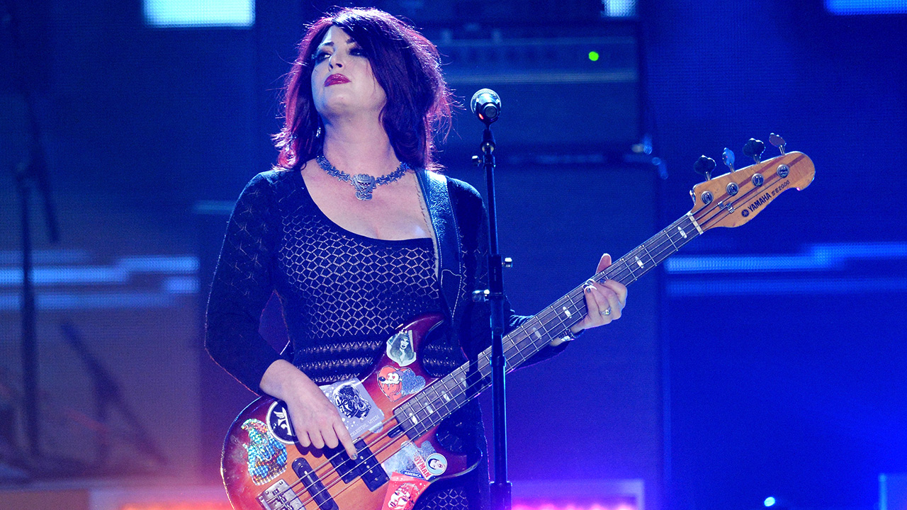LAS VEGAS, NV - MAY 22: Musician Abby Travis of The Go-Go&#039;s performs onstage during the 2016 Billboard Music Awards at T-Mobile Arena on May 22, 2016 in Las Vegas, Nevada. (Photo by Kevin Winter/Getty Images)