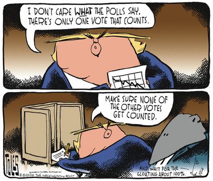 Political Cartoon U.S. Trump election 2020 GOP