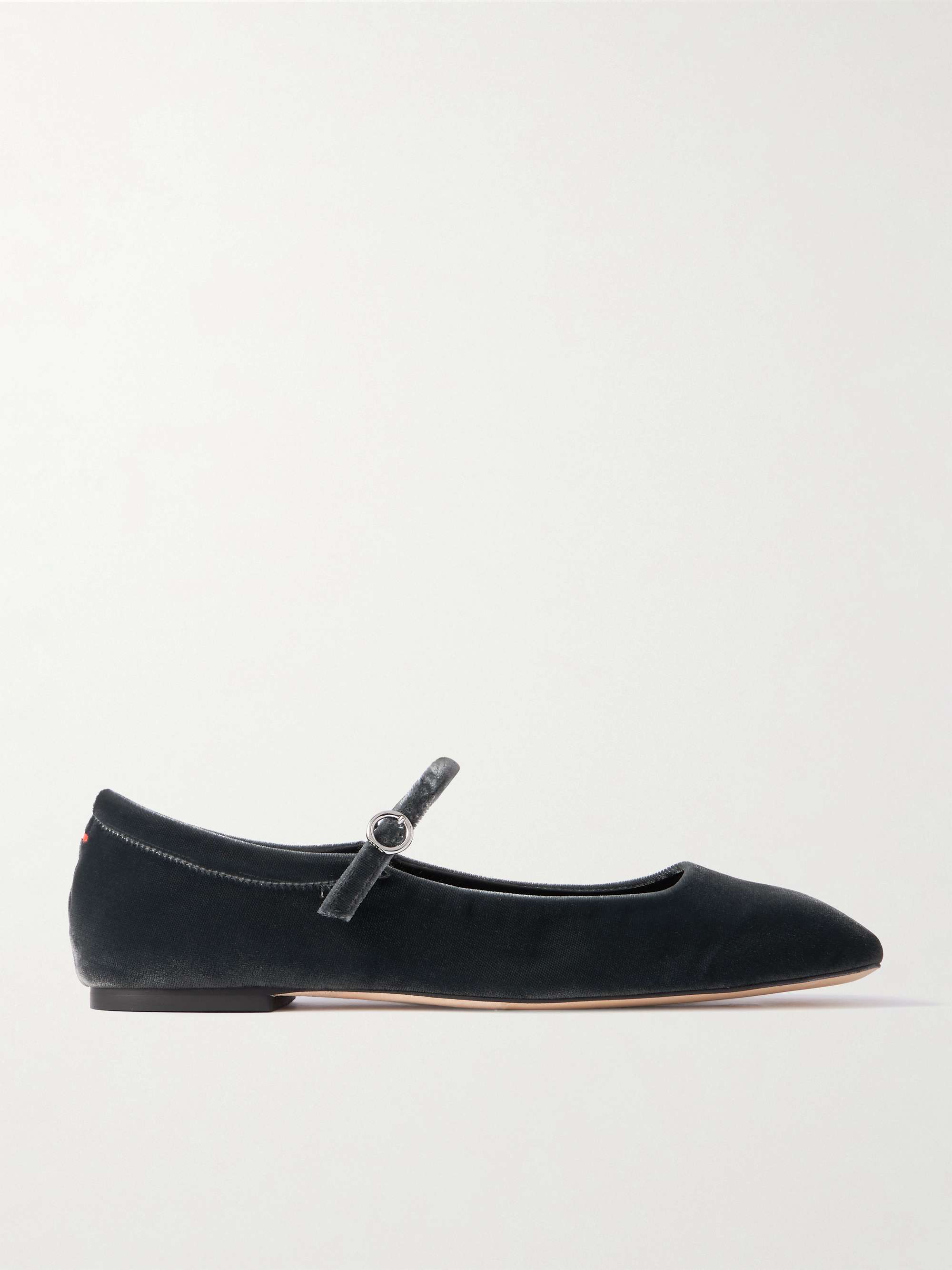 Uma Velvet Mary Jane Ballet Flats