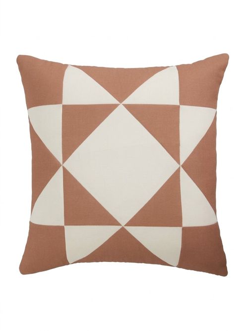 Quilted Motif Cushion Terracotta