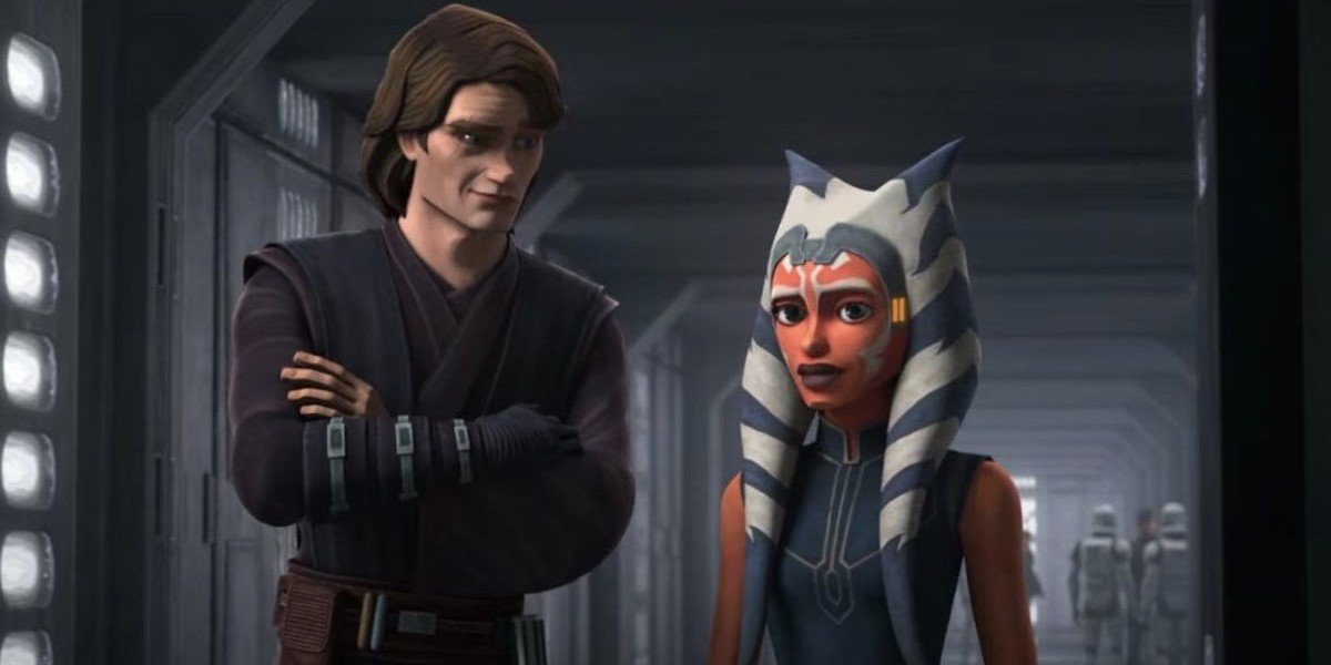 Anakin Skywalker and Ahsoka Tano in Star Wars: The Clone Wars