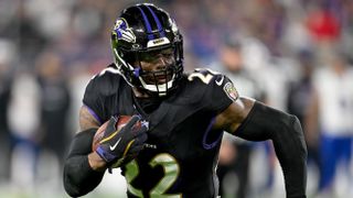 Derrick Henry #22 of the Baltimore Ravens runs the ball in for a touchdown ahead of the Ravens vs Bengals live stream