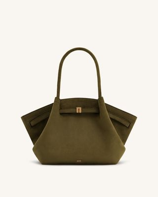 Tas Jinjing Hana Medium Faux Suede - Dark Olive