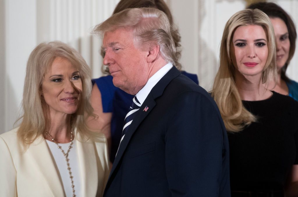 Kellyanne Conway, Trump, and Ivanka Trump