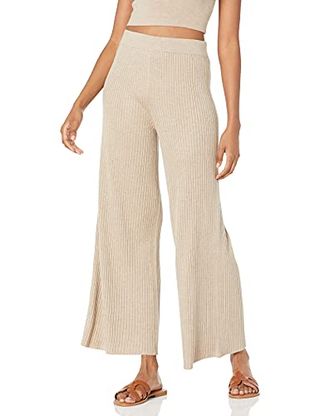 The Drop Women's Catalina Pull-On Rib Sweater Pant, Heather Brown, S