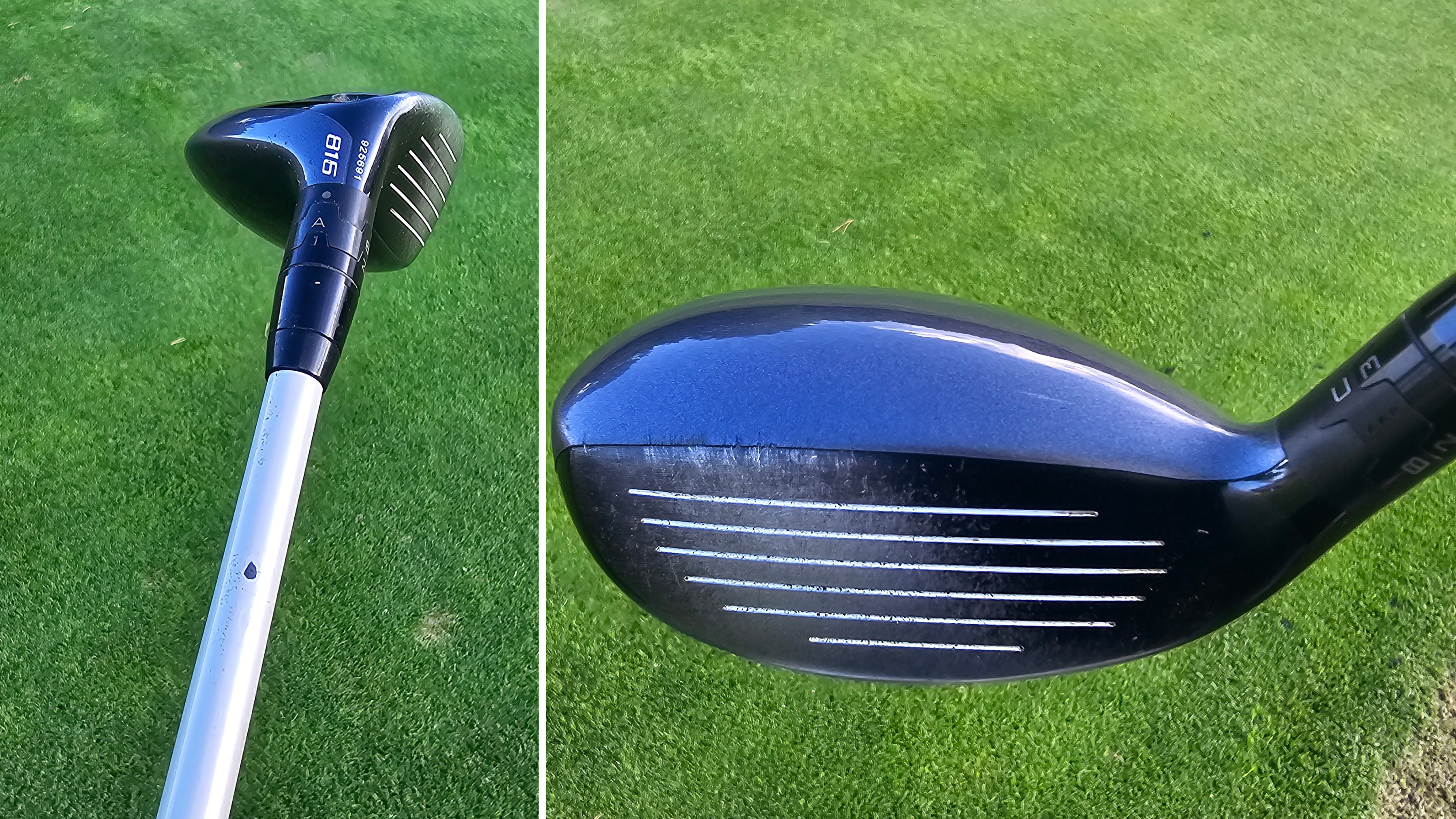Two angles of a Titleist 816H1 hybrid