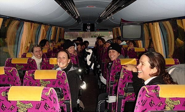 Back in the bus on the way to the hotel, everyone is very happy