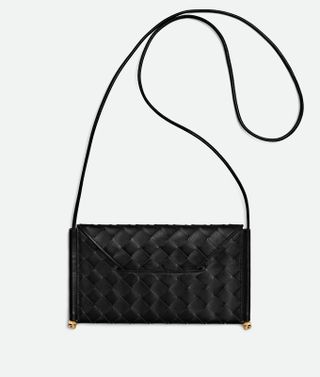 Bottega Veneta Solstice Horizontal Phone Pouch in Black