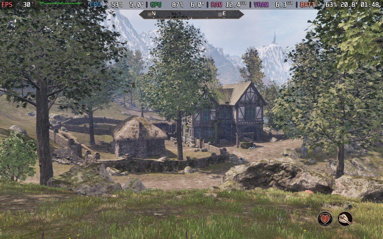 An image showing an old country house in the remastered version of Oblivion