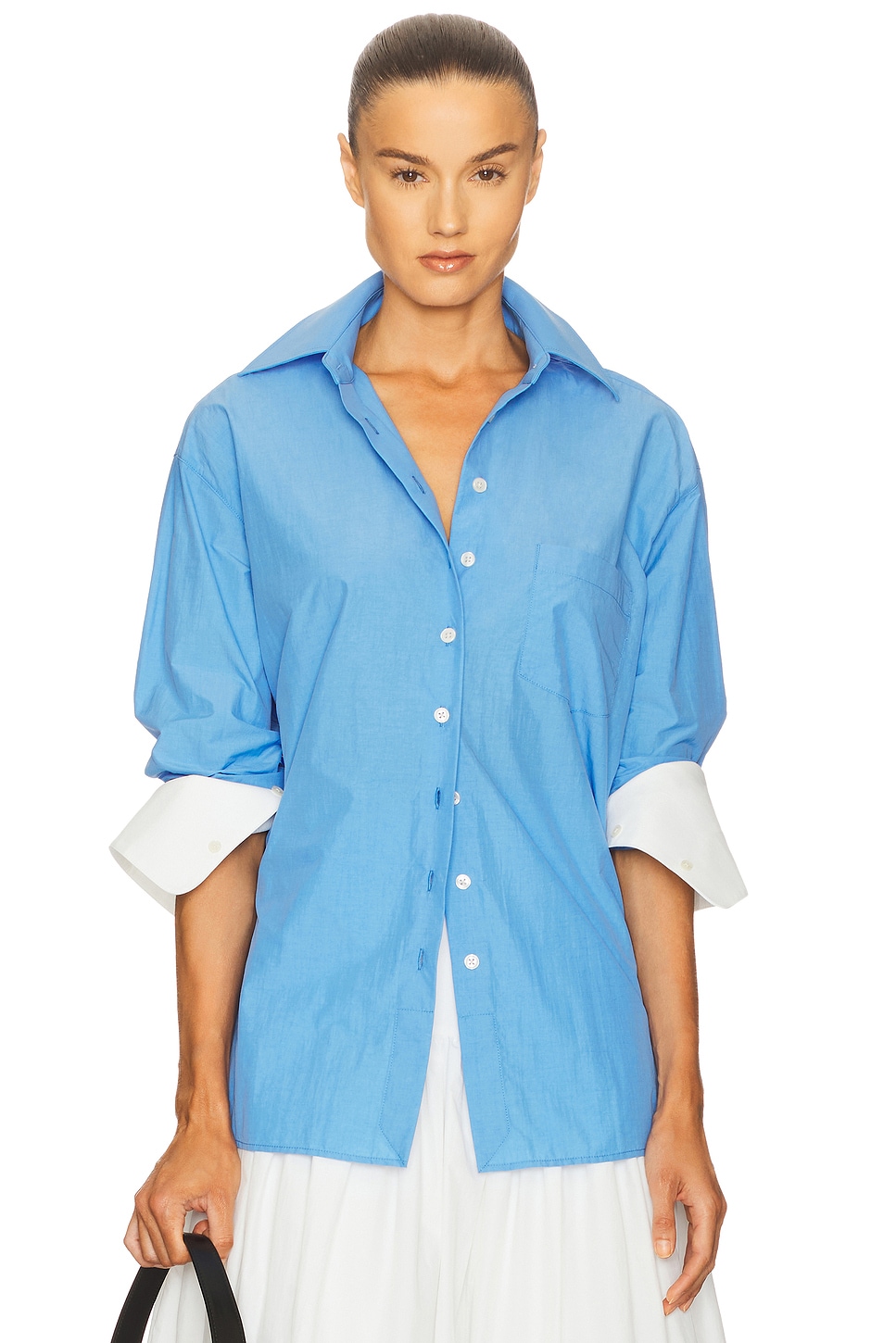 Classic Oversized Shirt in Tech Poplin