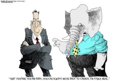 Political Cartoon U.S. Cruz GOP 2016