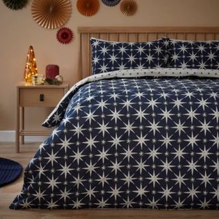 Best Christmas bedding set starry night dark blue 