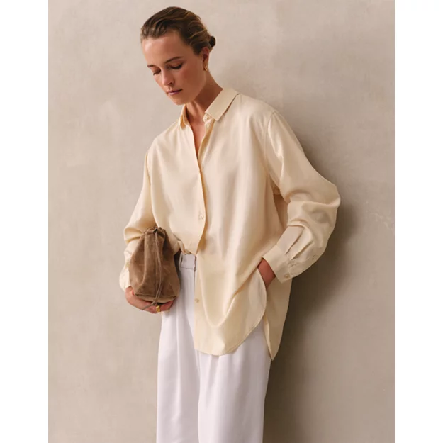Casual Boyfriend Shirt With Linen | Tops & T-Shirts | the White Company