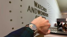 The Mr Jones Watches Tadaima worn by T3 writer, Sam Cross, at Watches and Wonders 2024