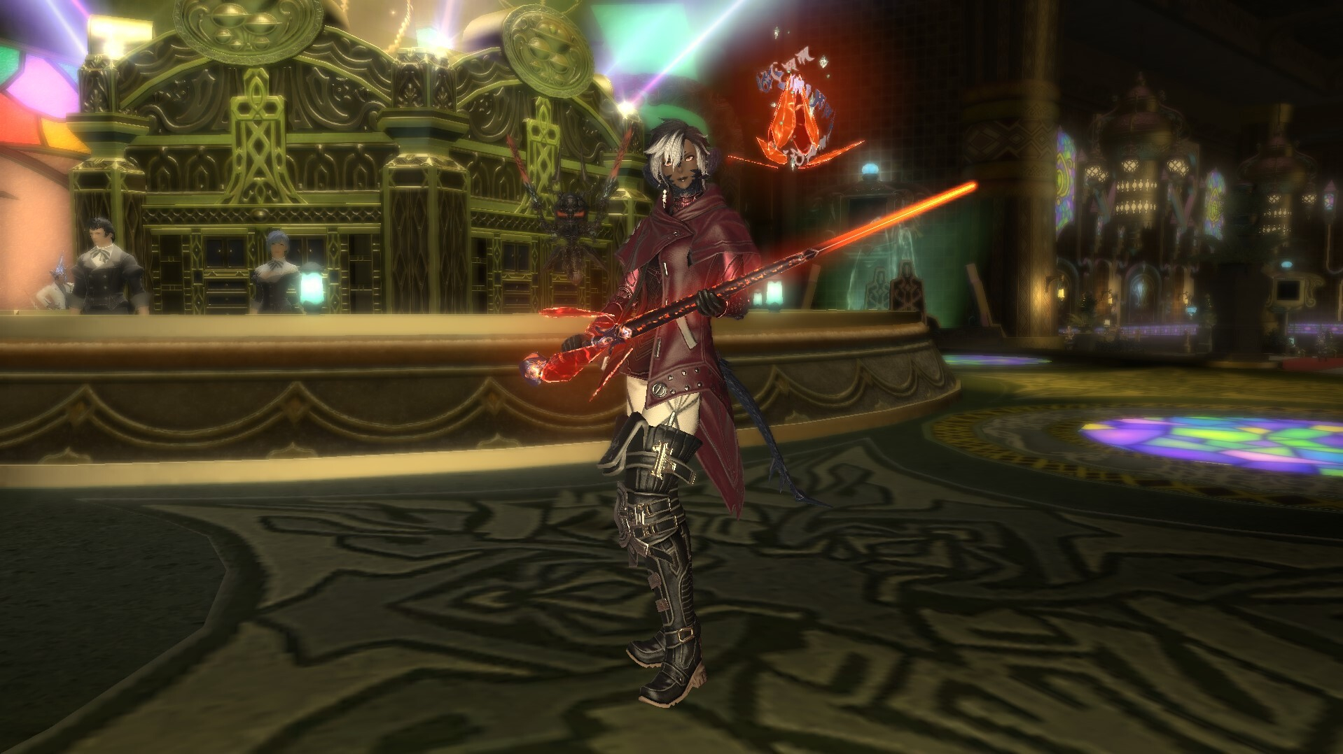 Rhys Wood's character in Final Fantasy XIV in the Gold Saucer