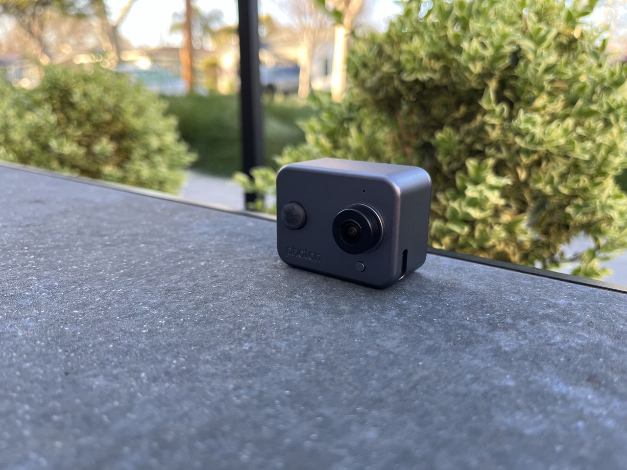 Toaster Photon camera next to coin
