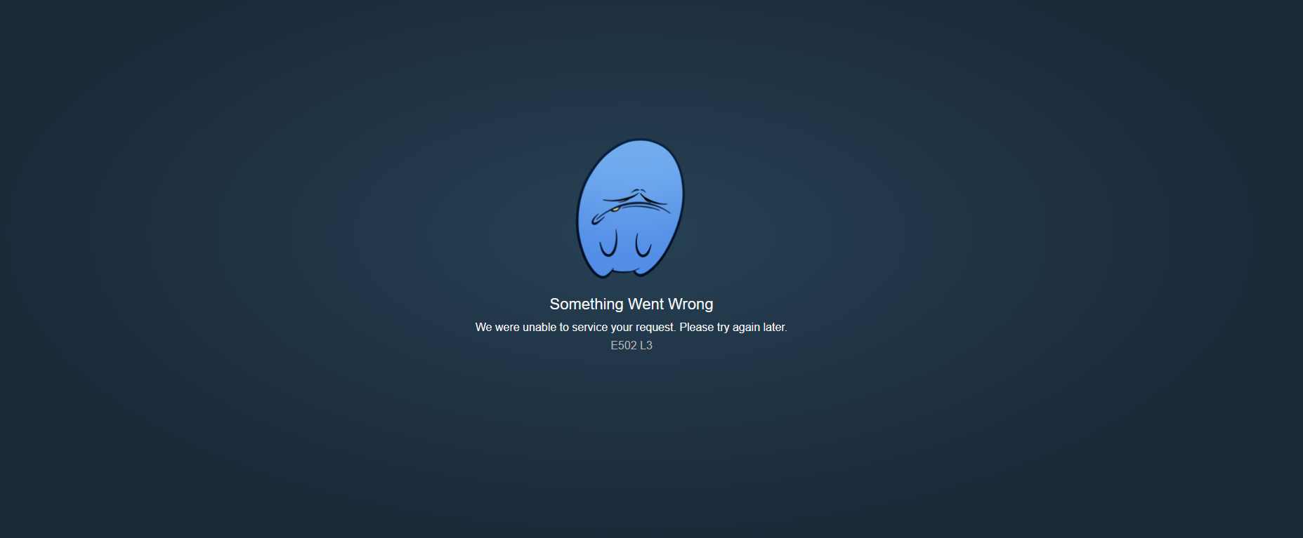 Sad monster on Steam because Silksong broke the platform