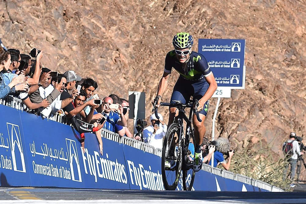 Juan Jos&eacute; Lobato (Movistar) powers to victory on Hatta Dam