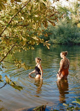 Women wild swimming