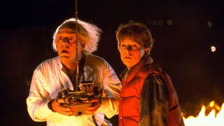 Christopher Lloyd and Michael J. Fox in Back to the Future