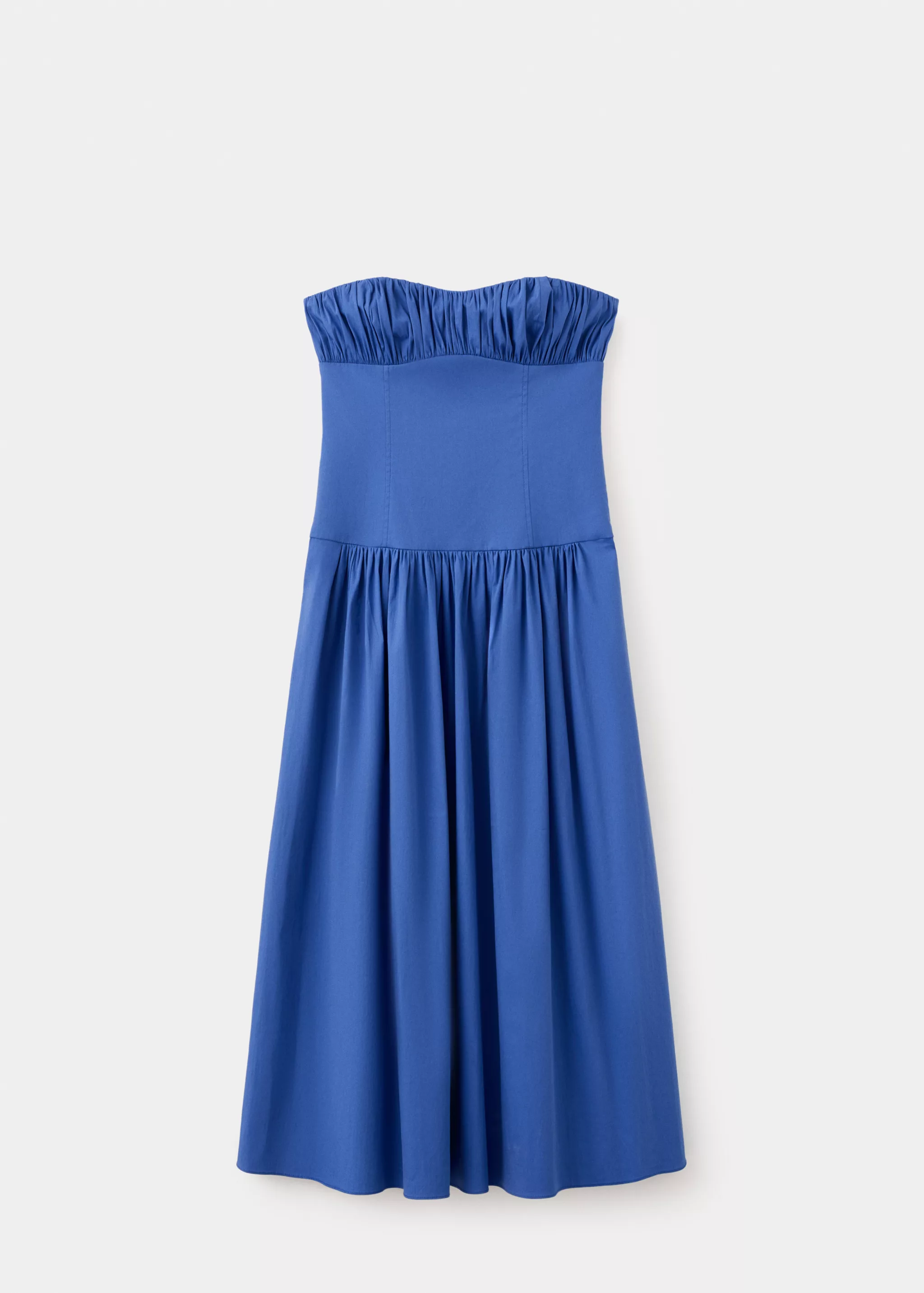 Ruched Strapless Dress - Women | Mango Usa