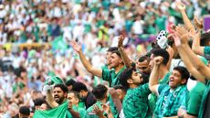 Saudi Arabia fans at the 2022 World Cup in Qatar