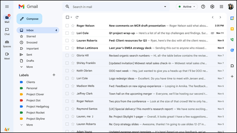 Gmail inbox screenshot