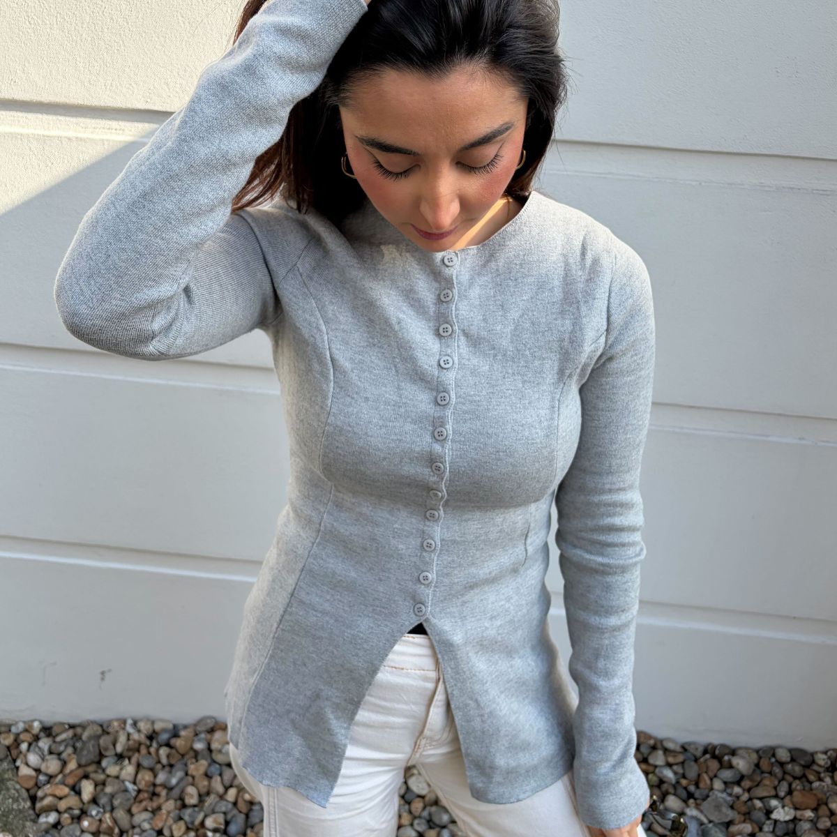 cinched cardigan