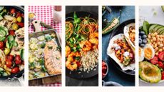 Healthy dinner ideas composite image